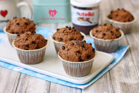 MUFFIN ALLA NUTELLA E GOCCE DI CIOCCOLATO