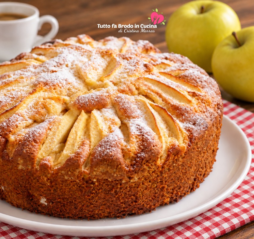 TORTA DI MELE ALTA E SOFFICE