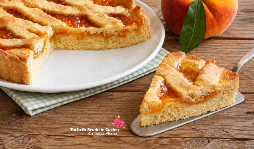 CROSTATA CON MARMELLATA ALLE PESCHE FRIABILE BIMBY