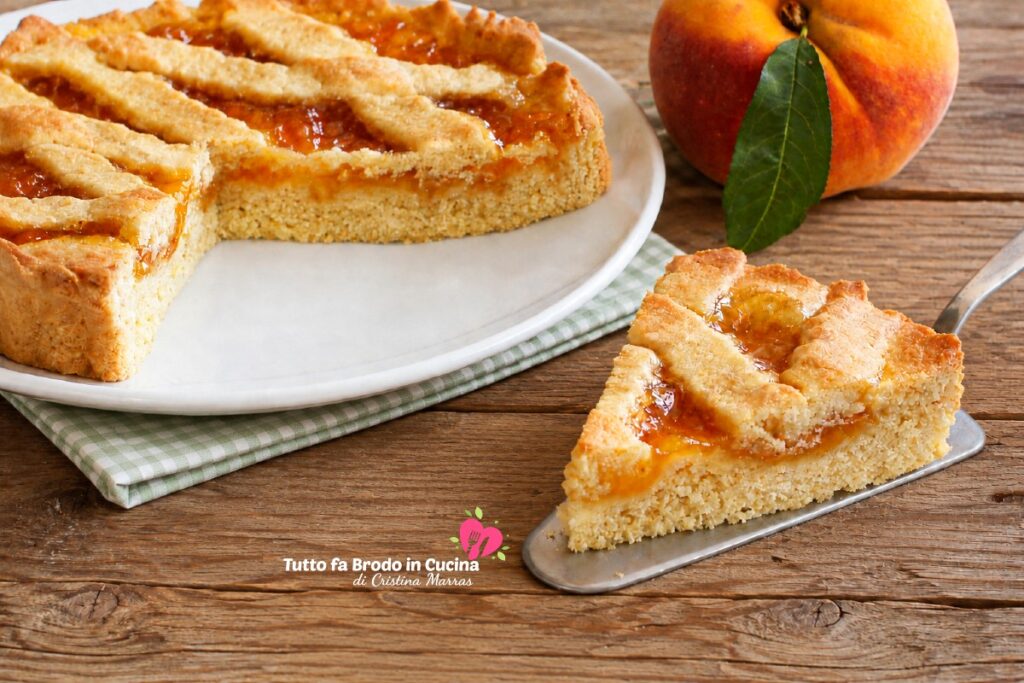 CROSTATA CON MARMELLATA ALLE PESCHE FRIABILE BIMBY