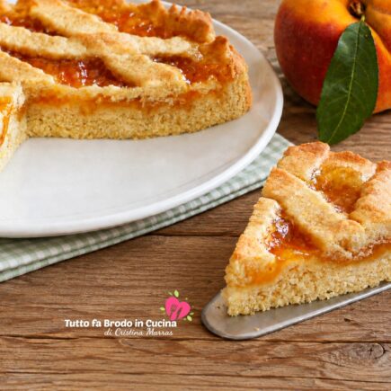 CROSTATA CON MARMELLATA ALLE PESCHE FRIABILE BIMBY