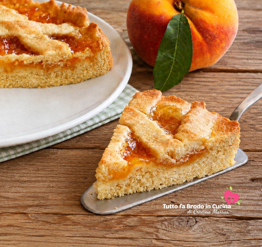 CROSTATA CON MARMELLATA ALLE PESCHE FRIABILE BIMBY