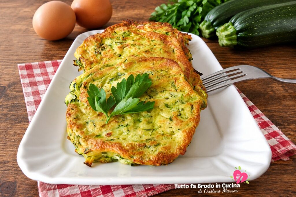 FRITTELLE DI ZUCCHINE AL FORNO CROCCANTI