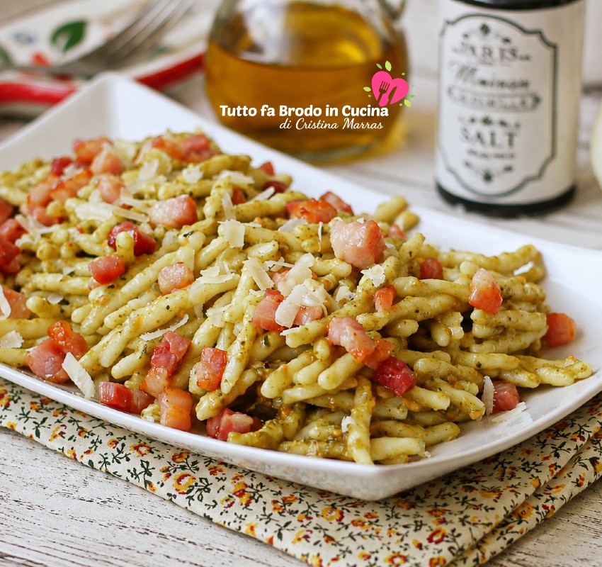 TROFIE AL PESTO E SPECK primo facile