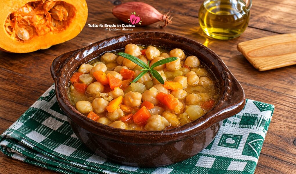 MINESTRA DI CECI E ZUCCA AL ROSMARINO
