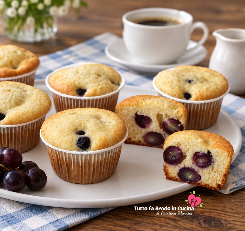 MUFFIN ALL'UVA SOFFICI E GOLOSI