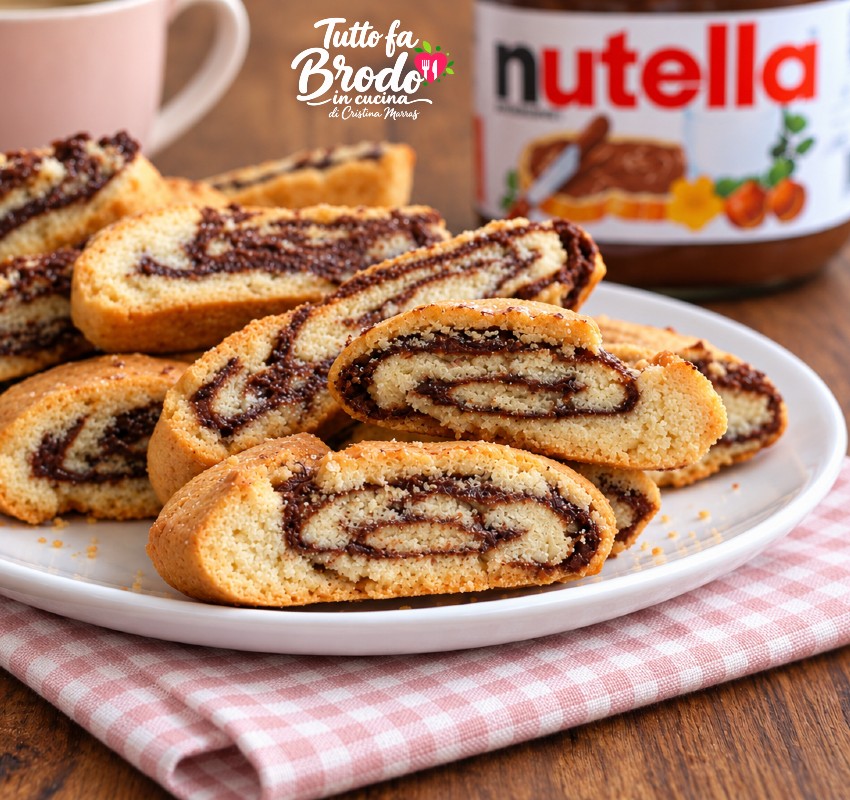 Biscotti arrotolati alla Nutella