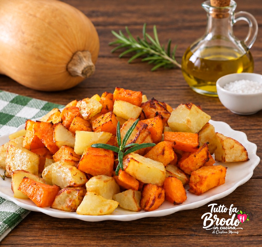 CONTORNO AUTUNNALE DI ZUCCA E PATATE
