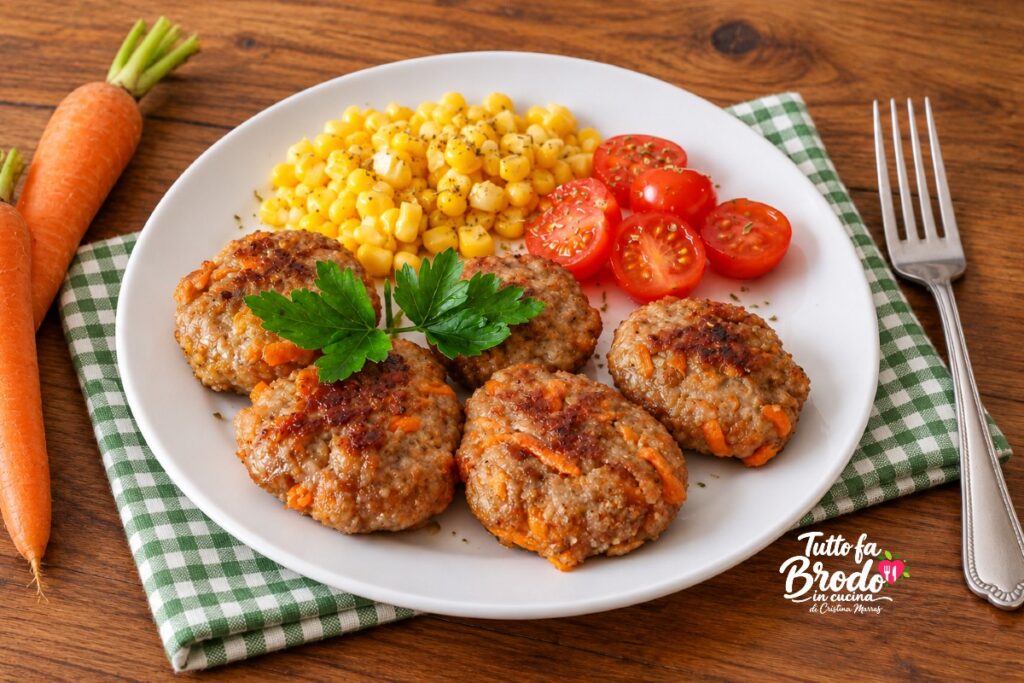 POLPETTE DI CARNE CON CAROTE